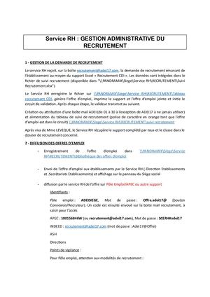 Process Recrutement