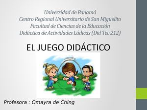 El Juego Didáctico