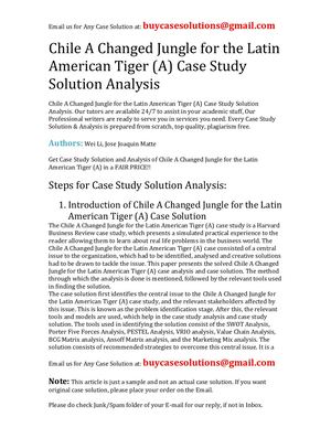 Calaméo - Chile A Changed Jungle For The Latin American Tiger (A) Case ...