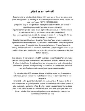 Explicacion De Los Radicales .