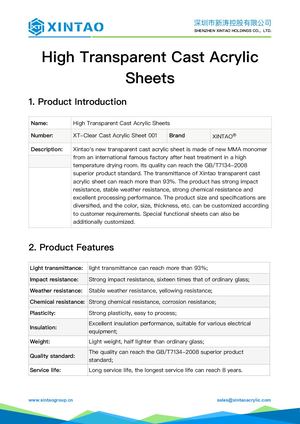 Xt Clear Cast Acrylic Sheet 001