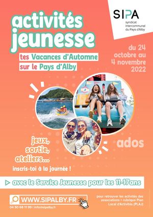 Activités Vacances_Automne 2022_Espace Jeunes 11-17 Ans