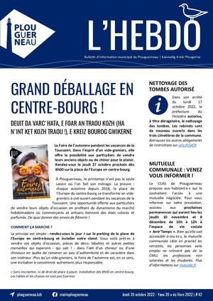 Bulletin d'information municipal n°42 - Octobre 2022 - Mairie de Plouguerneau