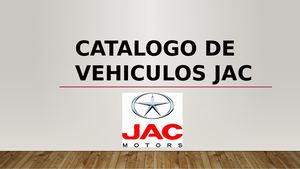 Catalogo De Vehiculos Jac
