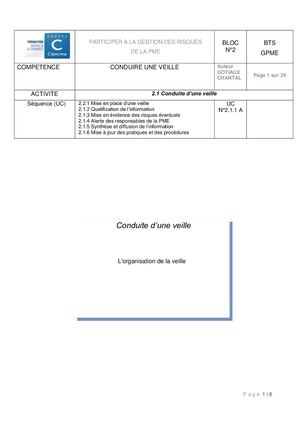 2 1 1 A Organiser La Veille Exercices