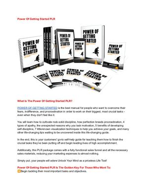 Power Of Getting Started PLR Review