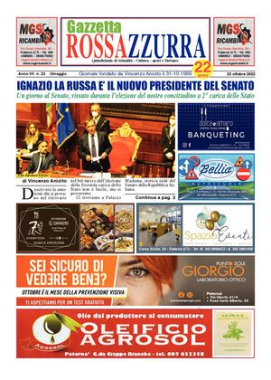 Gazzetta Rossazzurra Anno Vii N 23 Del 22 10 2022