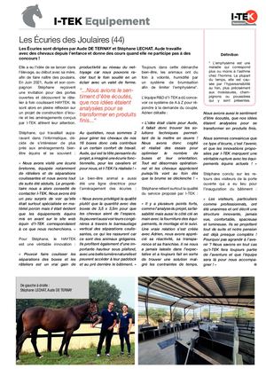 Ecuries Des Joulaires - Article Complet