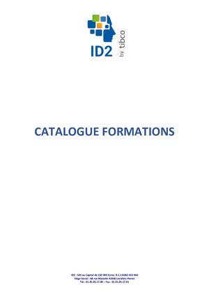 Catalogue Formations