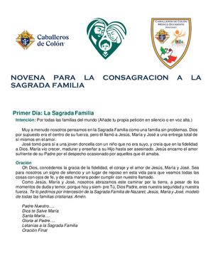 Novena Por La Sagrada Familia