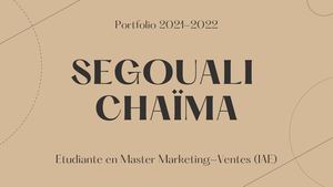Portfolio Segouali C