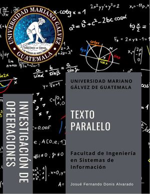 Investigación De Operaciones Texto Paralelo Josue Donis