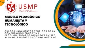 Modelo Pedagógico, Humanista Y Tecnológico