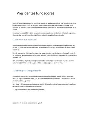 Nuestra revista sobre los presidentes fundadores