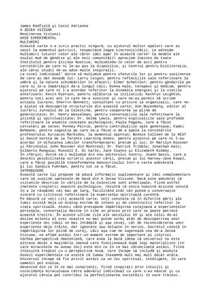 Redfield, James - A Zecea Viziune - Mentinerea Viziunii