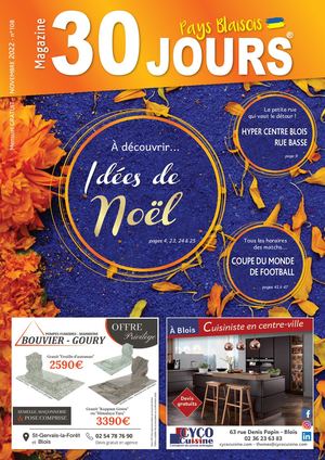 Magazine 30 Jours - Édition Pays Blaisois - n°108 - novembre 2022