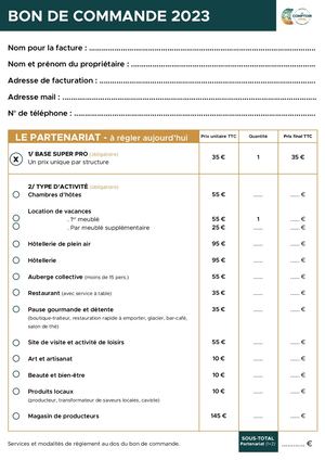 Bon De Commande 2023