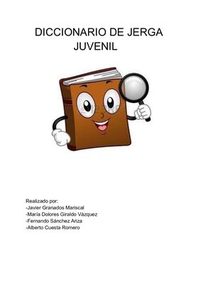 Diccionario De Jerga Juvenil