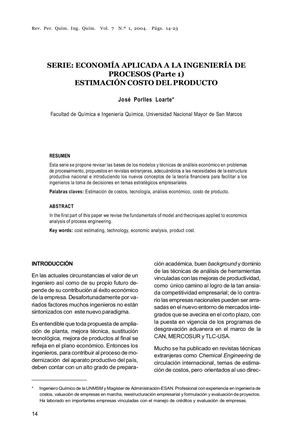 Economia Aplicada A La Ingenieria Quimica