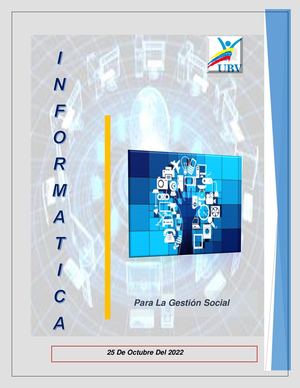 Informática para la gestión social UBV- Monagas