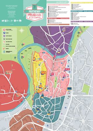 Carte Touristique Cite Medievale De Parthenay