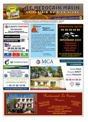 Le Médocain Malin N° 1 - Oct, nov, déc 2022