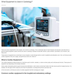 What Equipment Is Used in Cardiology?