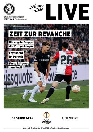 SturmEcho LIVE 2022/23, Nr. 3 International: Sturm – Feyenoord