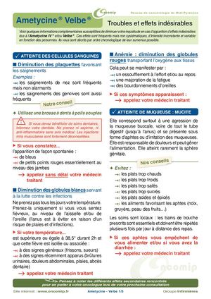 Ametycine Velbe Mitomycine Vinblastine Fiche Patient