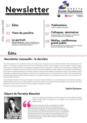 NEWSLETTER, octobre 2022 #126