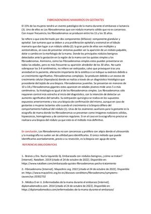 Fibroadenomas Mamarios En Gestantes