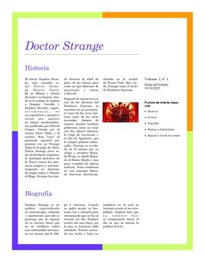 Boletin De Doctor Strange