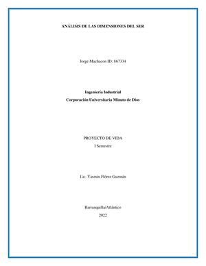 Análisis De Las Dimensiones Del Ser