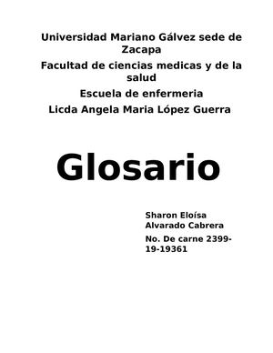 Glosario De Gestion En Salud