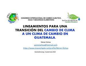 4. Transicioìn A Clima De Cambio. Ochoa, Wener