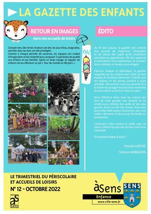 Gazette Des Enfants - Octobre 2022