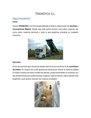 Transyca S.L. | Derribos y excavaciones Madrid