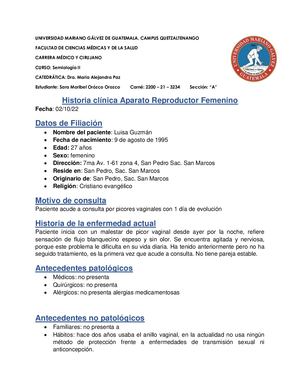 Hc Aparato Reproductor Femenino