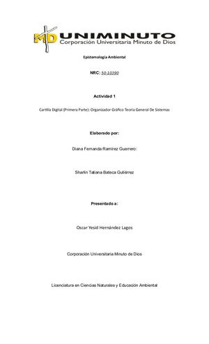 Cartilla Digital Primera Parte Organizador Gráfico Teoría General De Sistemas