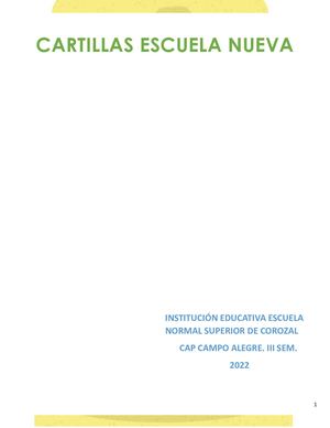 Cartillas escuela nueva