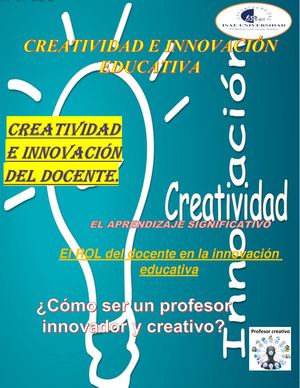 Creatividad e innovación del docente