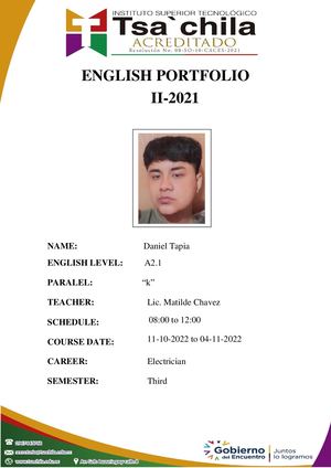 Student Portafolio-Daniel Tapia