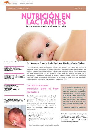 Boletín N° 3 Nutrición En Lactantes