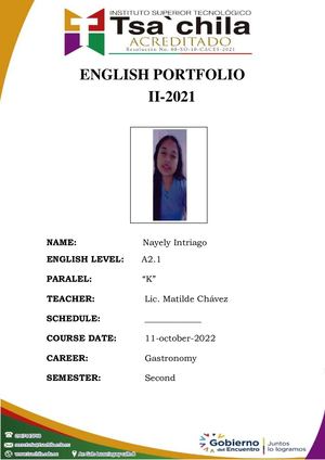 Portafolio De English Nayely Intriago