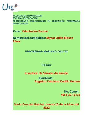 Inventario De Señales De Tránsito