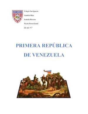Primera República De Venezuela