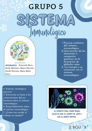 Cuadernillo Sobre El Sistema Inmunológico- Grupo 5