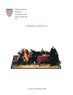 Primera Republica De Venezuela