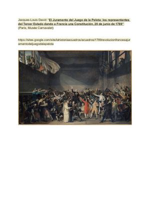 Jacques Louis David “El Juramento Del Juego De La Pelota