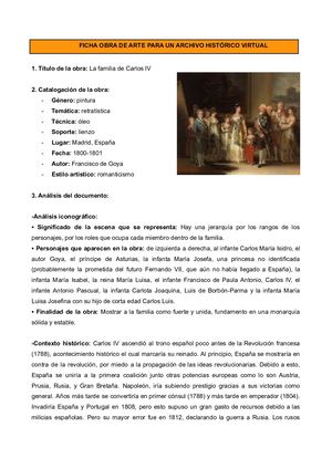 Catálogo Artístico La Familia De Carlos Iv